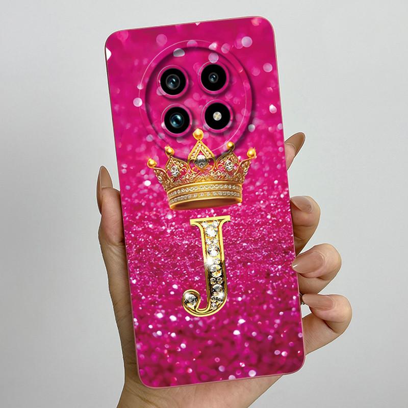 Liquid Silicone Crown Letter Phone Case For Realme 13 Pro Plus 13Pro 13ProPlus 5G Shockproof Camera Lens Protect Soft Back Cover