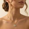 Turkish Blue Evil Eye Pendant Necklace For Women Men Zircon Resin Demon Eyes Stainless Steel Chain Choker Lucky Amulet Zircon