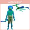 Enchanting Luca Kids Jumpsuit With Mask And Gloves For Vibrant Halloween Dress Up