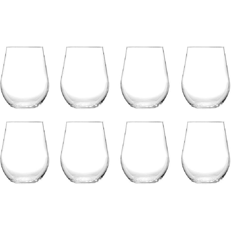 

unkno Stemless Plastic Wine Glasses 20 ounce - Acrylic Red Wine Glasses (set of 6) Dishwasher Safe, BPA Free 1 чистый