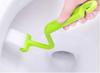 Sanitary S-Type Toilet Brush Curved Bent Handle Cleaning Scrubber