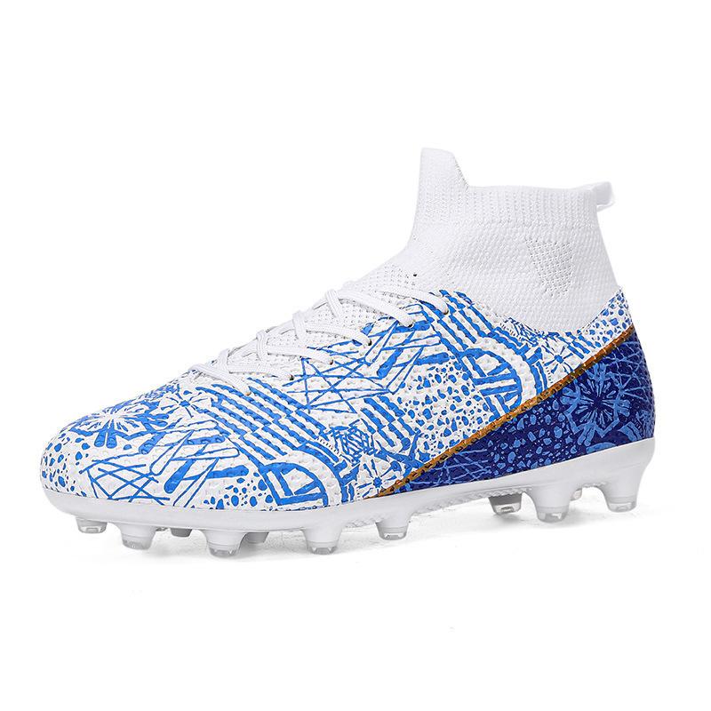 Training youth shoes high-top football shoes long nails actual combat Messi adult foreign trade football shoes long nails