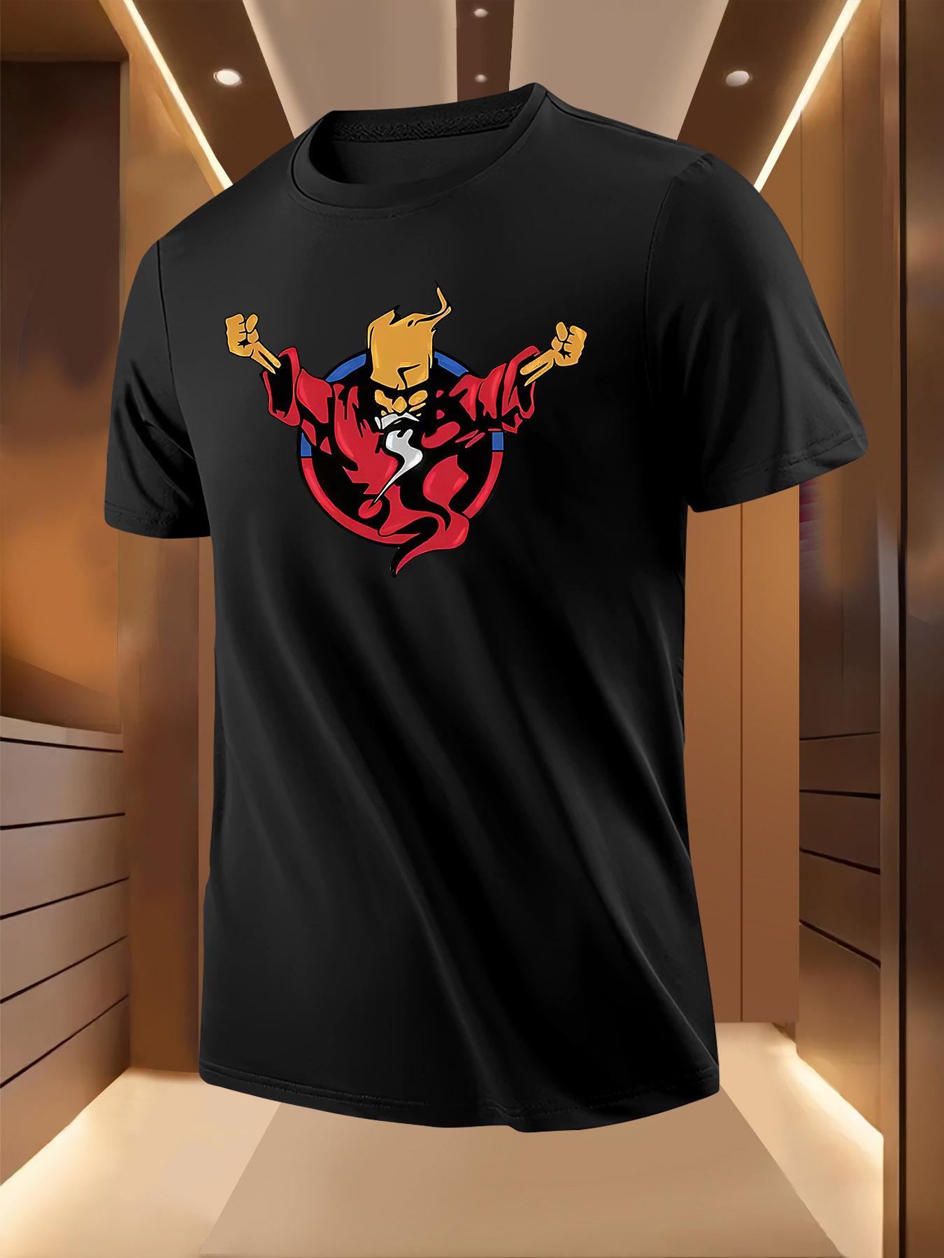 Martial Arts Flame Graphic Print Tshirt - Breathable Ligh... S