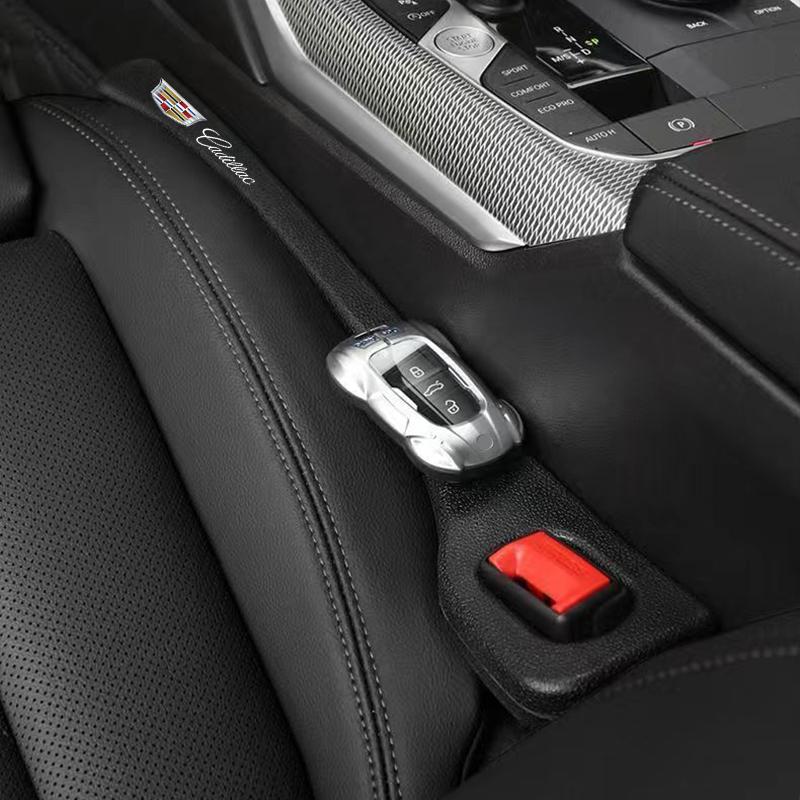 Leather Car Seat Gap Filler Seat Gap Leak Proof Filling Plug Strip For Cadillac Escalade Tiburon Deville Seville XT5 XTS CTS BLS SLS DTS SRX Metal