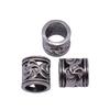 Vintage Floral Pattern Cylinder Beads Antique Style Large Hole Spacers For DIY