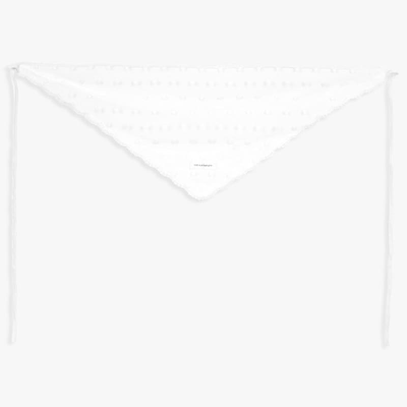 PINK PINEAPPLE SHEER POLKA HEAD SCARF_WHITE