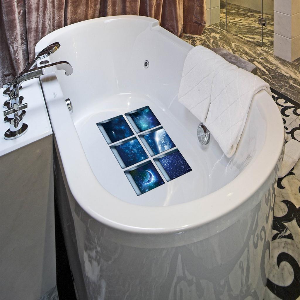 3D Effect  Waterproof Bathtub Stickers shower bathtub decals Appliques preventing slipping for home hotel bathroom use