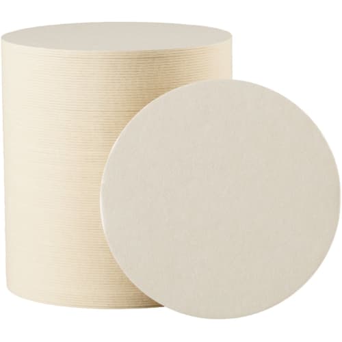Matsuyama Paper Coasters, Cream, Round, 90/1mm, 2,000 Pieces