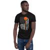 BASKETBALL AMERIKANISCHE FLAGGE ABSTRAKT SPORT ORANGE Kurzarm Unisex T-Shirt