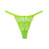 Fransk blondebroderi Sexy Thong Elastisk Lav midje Sexy Perspektiv T-bukser Kvinne