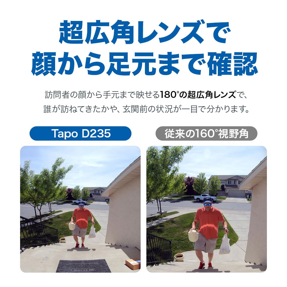 Tapo Smart Smartphone Video Intercom with 2K 5MP Wireless AI Full Tapo D235 Doorphone, Doorbell, Camera, Detection, Color, 180° Ultra-Wide Angle,