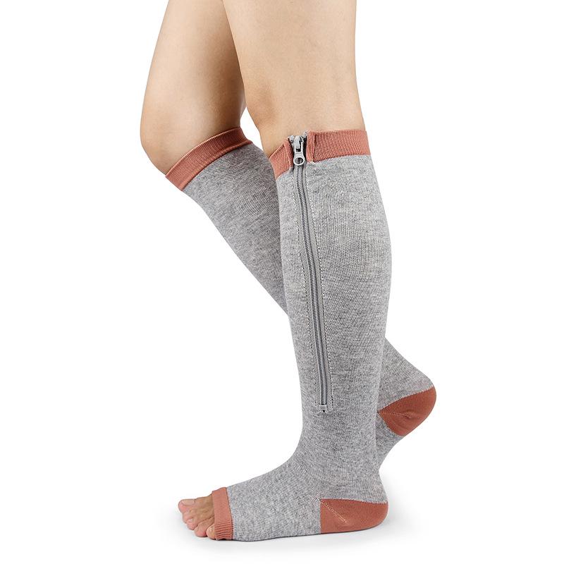 Zipper Compression Sports Socks - Beauty Leg Support Sox