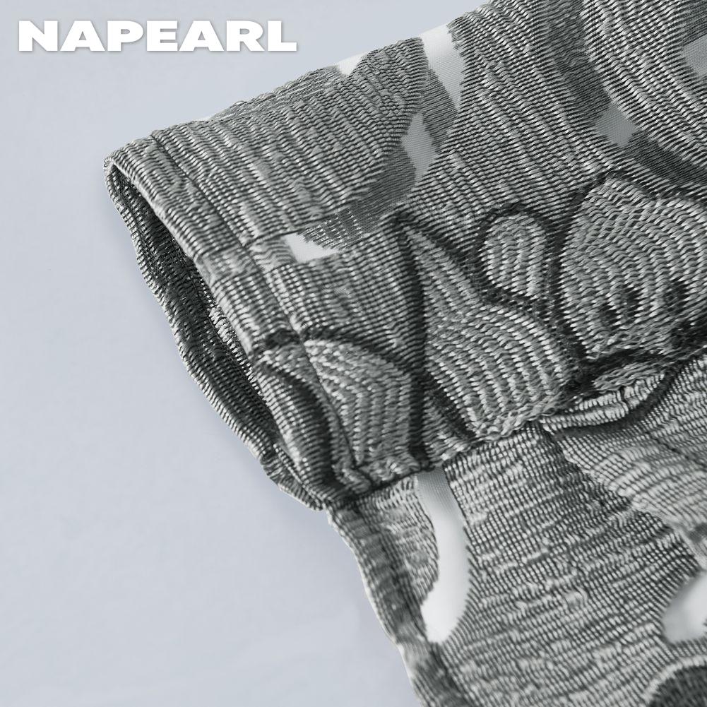 1PC NAPEARL European Style Light Luxury Retro Jacquard Valance Bead Border Curtain Head for Bedroom Living Room Window Decoration Home Decor