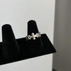 Sleek Dongdaemun Korean Cross Ring For Women Fashion Forward Adjustable Lightweight Accessory