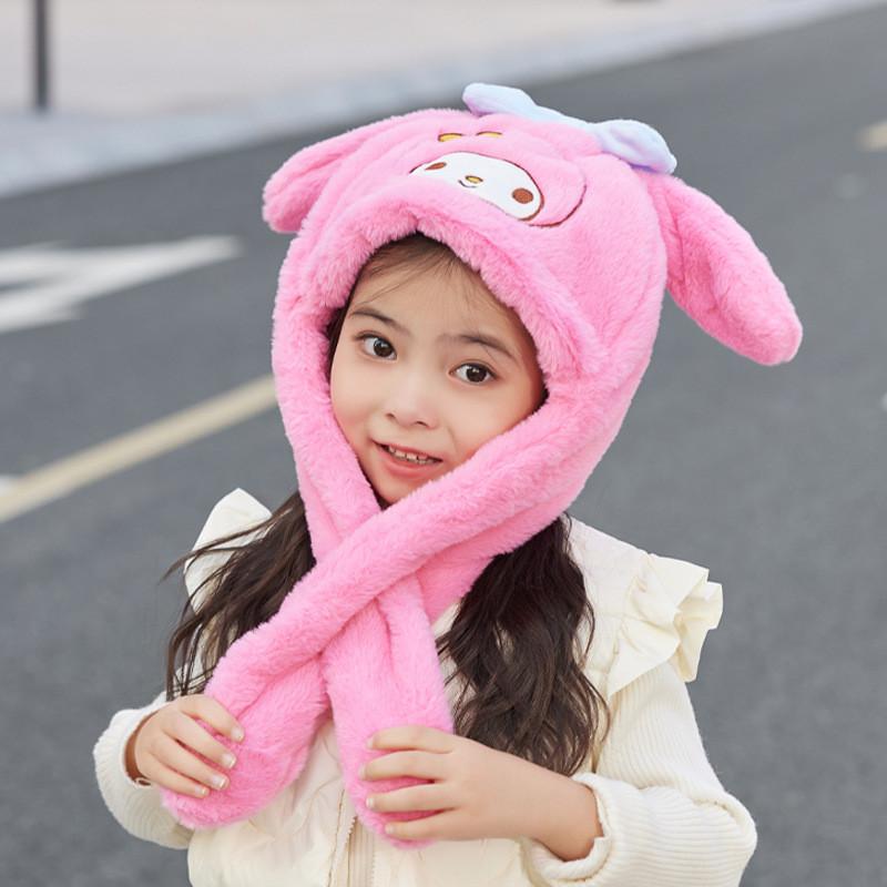 Melody Kids Cute Hat With Animal Motif And Thermal Protection For Winter Outdoors розы красного