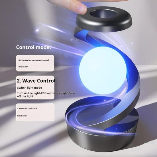 Wireless Charging Night Light with RGB Colors Interactive Rotation Gesture Controlled LED Lamp Desktop Decor