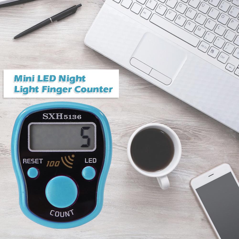 Stitch Marker Row Finger Counter LCD Digital Display with Light Professional Buddha Chanting Counter Instrument 1