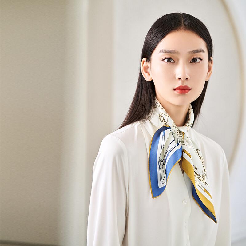 WENSLI Women's Mulberry Silk Square Scarf