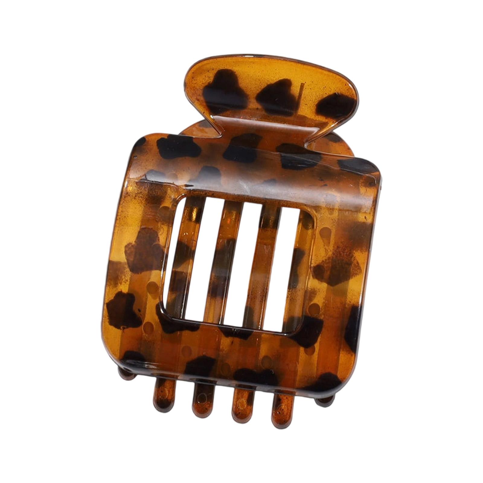 

Square Hair Claw Clip For Women Girls Gentle Hold ABS Headdress Compact Hair Accessories For Casual Formal Wear жёлтый/коричневый