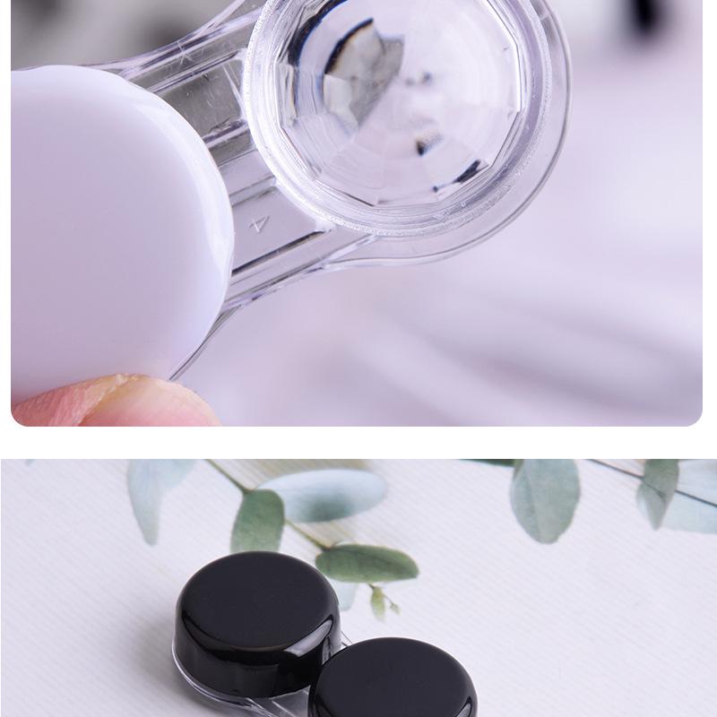 Dual-Use Eyeglass and Contact Lens Case with Mirror - Portable Multi-Layer Box