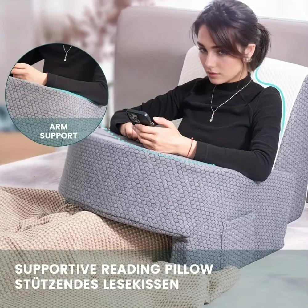 Soft Reading Pillow Working Memory Foam Bed Rest Pillow High Density Sponge Office Multi Functional Bed Reading Office Pillow