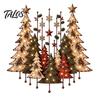 Unique Christmas Tree Ornaments Lighted Wooden Ornament, Rustic Holiday Wall Decoration with LED Yard Festive Decorations Light for Home Living