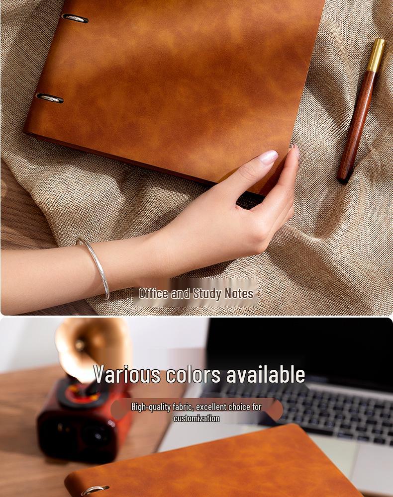 A4/B5/A5 Loose-Leaf Notebook with Custom Logo for Business or Personal Use