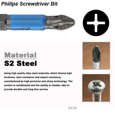 Magnetisches Schraubendreher-Bit-Set Rutschfest Nicht Kreuzschlitz Phillip Elektrobohrer Schraubendreherkopf-Set Schlagbohrer Leistung Handwerkzeug PH PZ