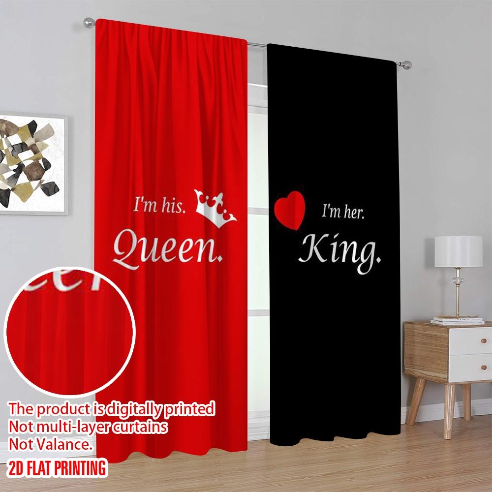 Minimalist Plane Printing Curtains King Queen Polyester Woven Without Rod Art Deco Festive Ldeal Living Set Of 2 Made