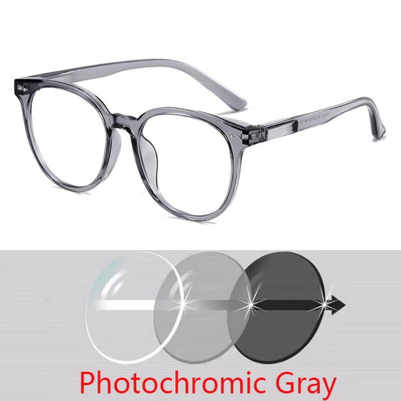1215 Latest Blue Light Blocking Prescription Optical Frame Round Retro Glasses TR90 Frame -0.5 -0.75 -1.0 -2.0 To -6.0
