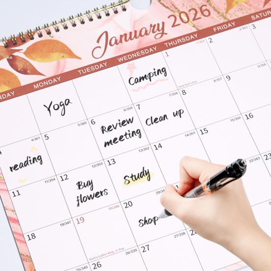 2026 Wall Calendar 14" X 11" Large Calendar with Hanging Hook January
