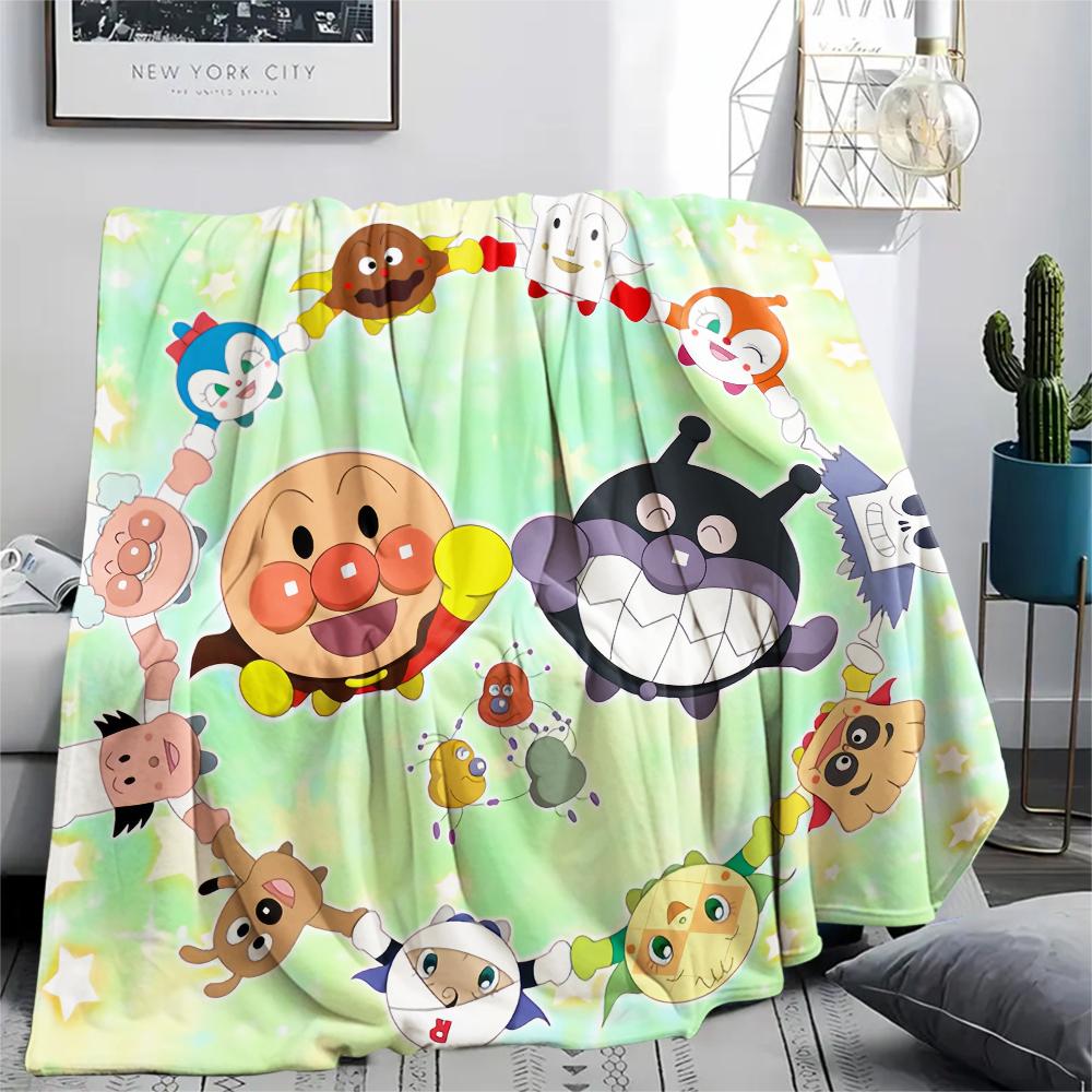 

Anpanman Family pattern Flannel Blanket, High quality Comfortable for All Seasons, Home Decor, Warmth and Comfort, Perfect for Gifts. 80cm x 120cm