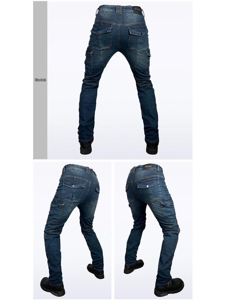 Motorcycle Racing Jeans, Multi-Pocket Riding Pants, Anti-Fall Off-Road Casual Wear