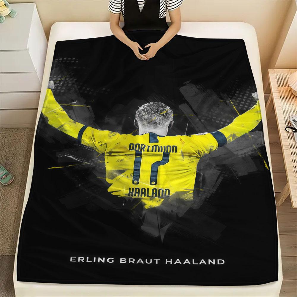Affiche Haaland Couverture en Flanelle, Haute qualité Confortable pour Toutes les Saisons, Décoration Intérieure, Chaleur et Confort