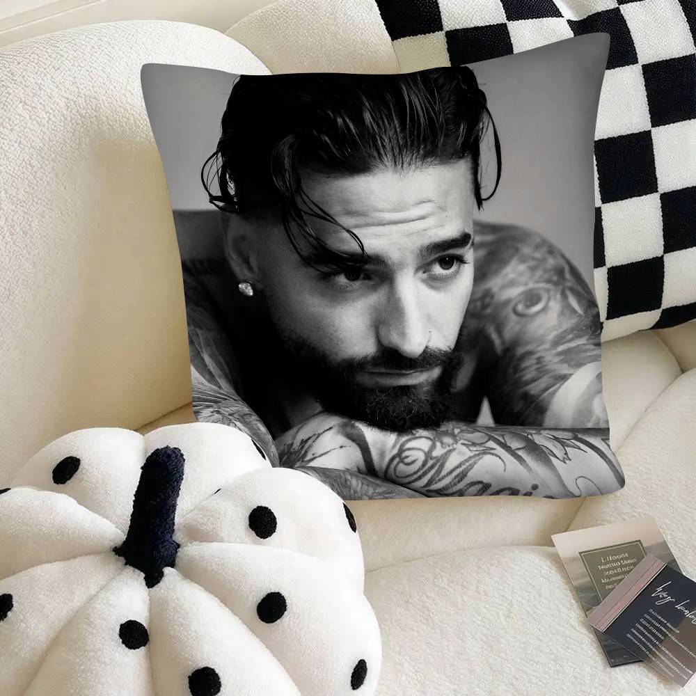 Klassische Singer MMaluma Musik Kissenbezug Mode Quadratischer Kissenbezug Schlafzimmer Sofa Raum Ins Dekoration Freizeit
