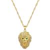 Titanium Steel Light Luxury Temperament Gorgeous Full Diamond Lion King Necklace Female Versatile Collarbone Chain Titanium Steel Chain