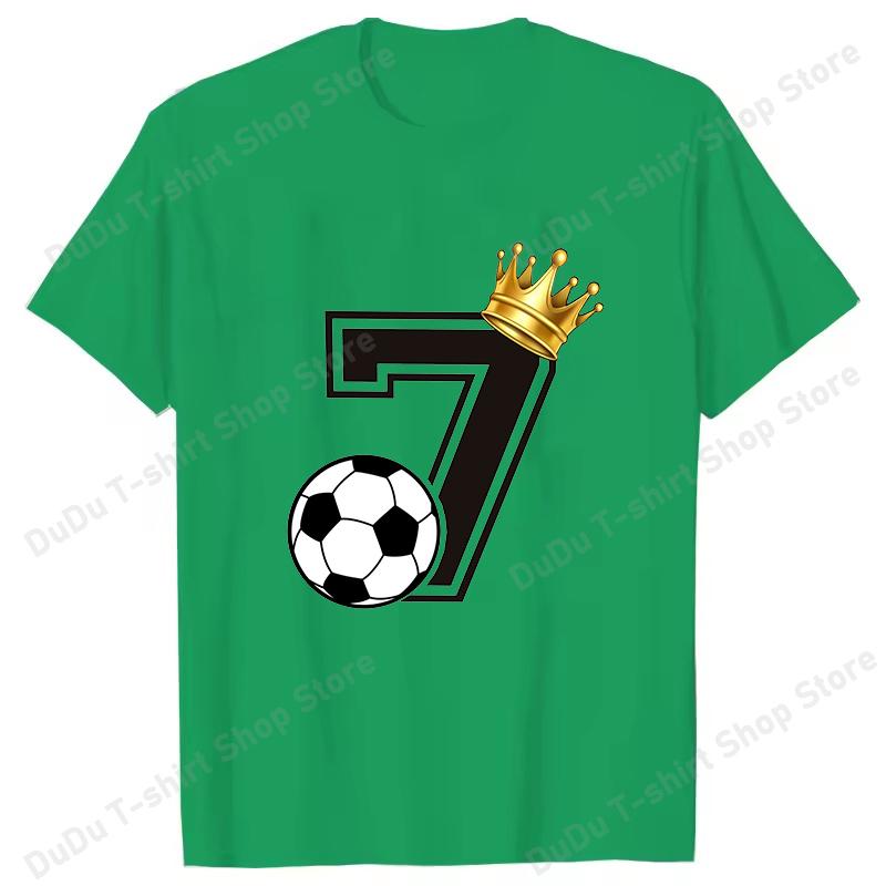 

2026 Football 7 Print Casual Tshirt Women Unisex T Shirt Summer Casual Short Sleeve Harajuku Tops Unisex Tops 4XL