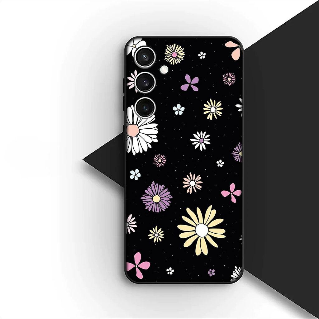 Phone Cover for Samsung Galaxy S25 S24 S23 FE Ultra Plus S7 Edge S25+ S23+ A56 5G Soft Case Sunflower Fresh Little Daisy Flower