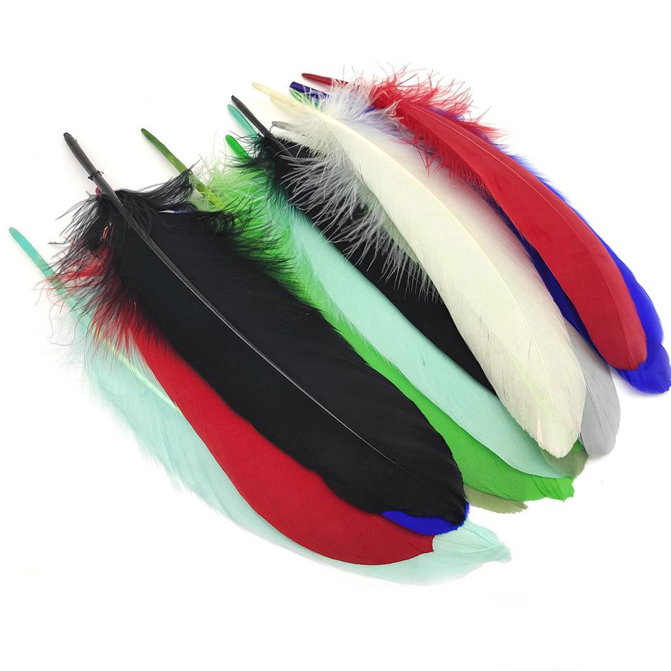 

20/50/100 шт. Жесткий стержень Натуральные перья гуся для вечеринки Поделки Перья Белые перья Изготовление украшений Сделай сам Свадебное украшение 13-18 см 20 Pcs