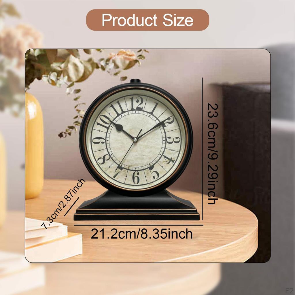 Desk Clock with Retro for Bedroom And Shelf Use