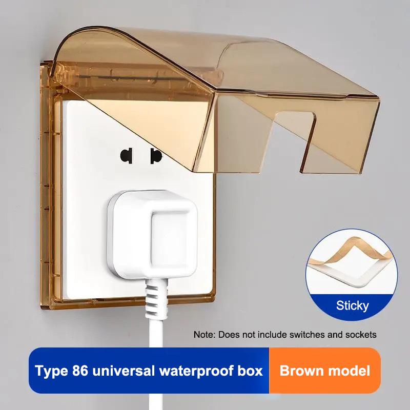 Self Adhesive Waterproof Wall Socket Cover With No Drilling Design And Easy Installation For Bathroom Kitchen Outdoor Use