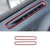 2x Red Carbon Fiber Front Door Side AC Vent Sticker for Dodge Charger 2015-