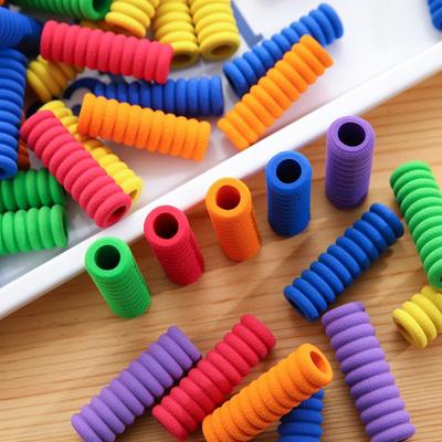 10 peças Pegador de Caneta de Esponja Confortável Ergonômico Textura Macia Auxílio de Escrita Pegada Antiderrapante Pegada de Caneta Para Escrever