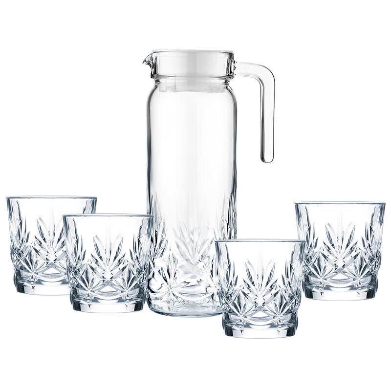 Luminarc Annecy 5-Piece Embossed Glass Drinkware Set