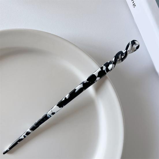 Verdrehte Form Exquisit Elegant Einfach Haarstab Vintage Chinesischer Stil Acetatplatte Haarstäbchen Haaraccessoires