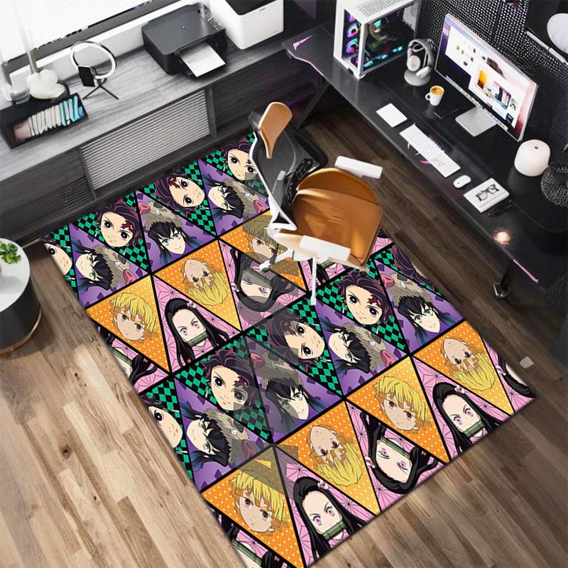 Japanese Manga Artist Koyoharu Gotouge's Demon Slayer Carpets, Home Decor, Non-slip Door Mats, Hallway Seat Mats, Outdoor Picnic Mats, Rugs H29