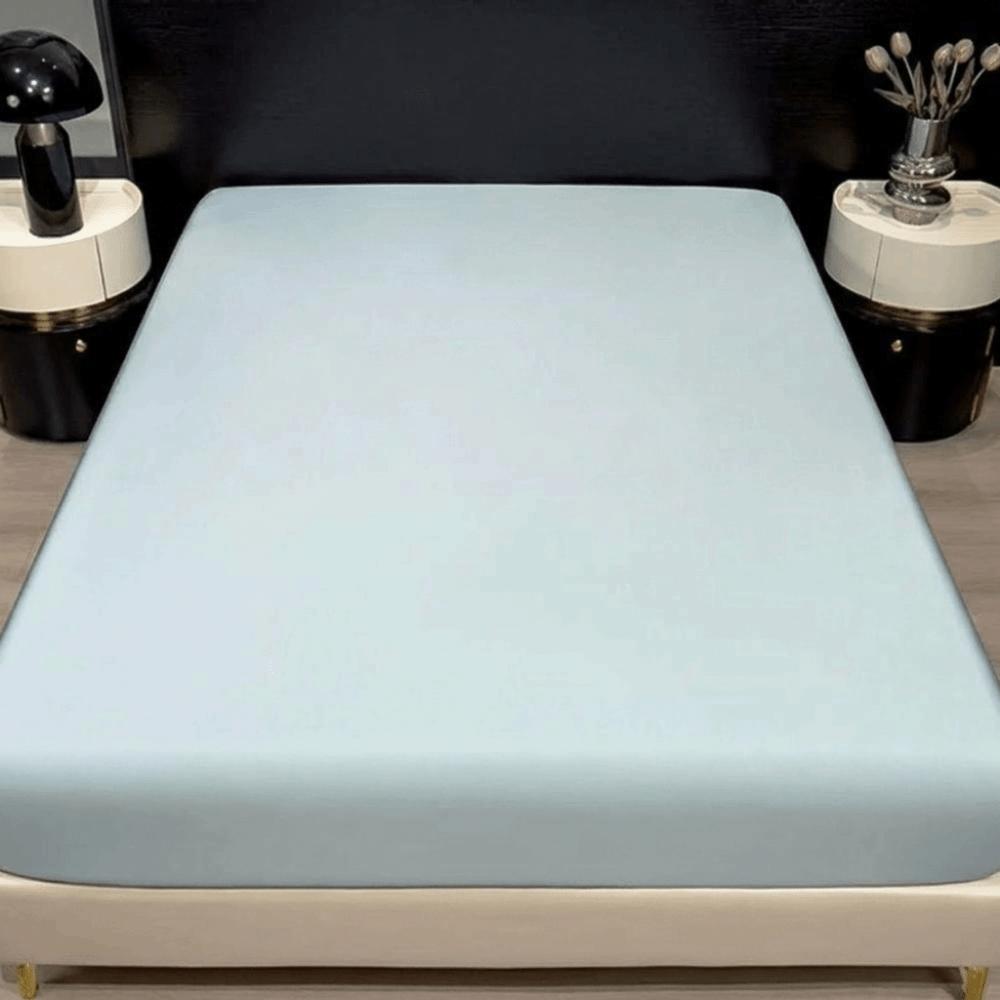 Ice Silk Cooling Fitted Sheet Elastic Band Bed Sheet Breathable Mattress Cover  Home