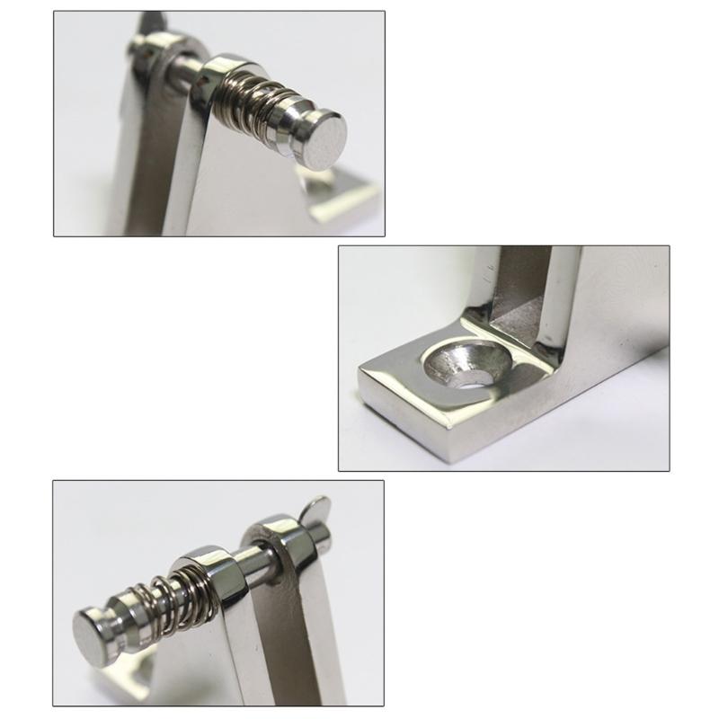 Gerade Deckscharnierhalterung aus Edelstahl mit Schnellverschlussstift. Einfache Installation, geeignet für Bimini-Top oder Vordach