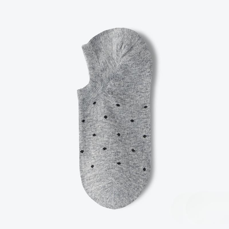 Female Summer Thin Cotton Non Slip Heel Shallow Mouth Invisible Dot Socks