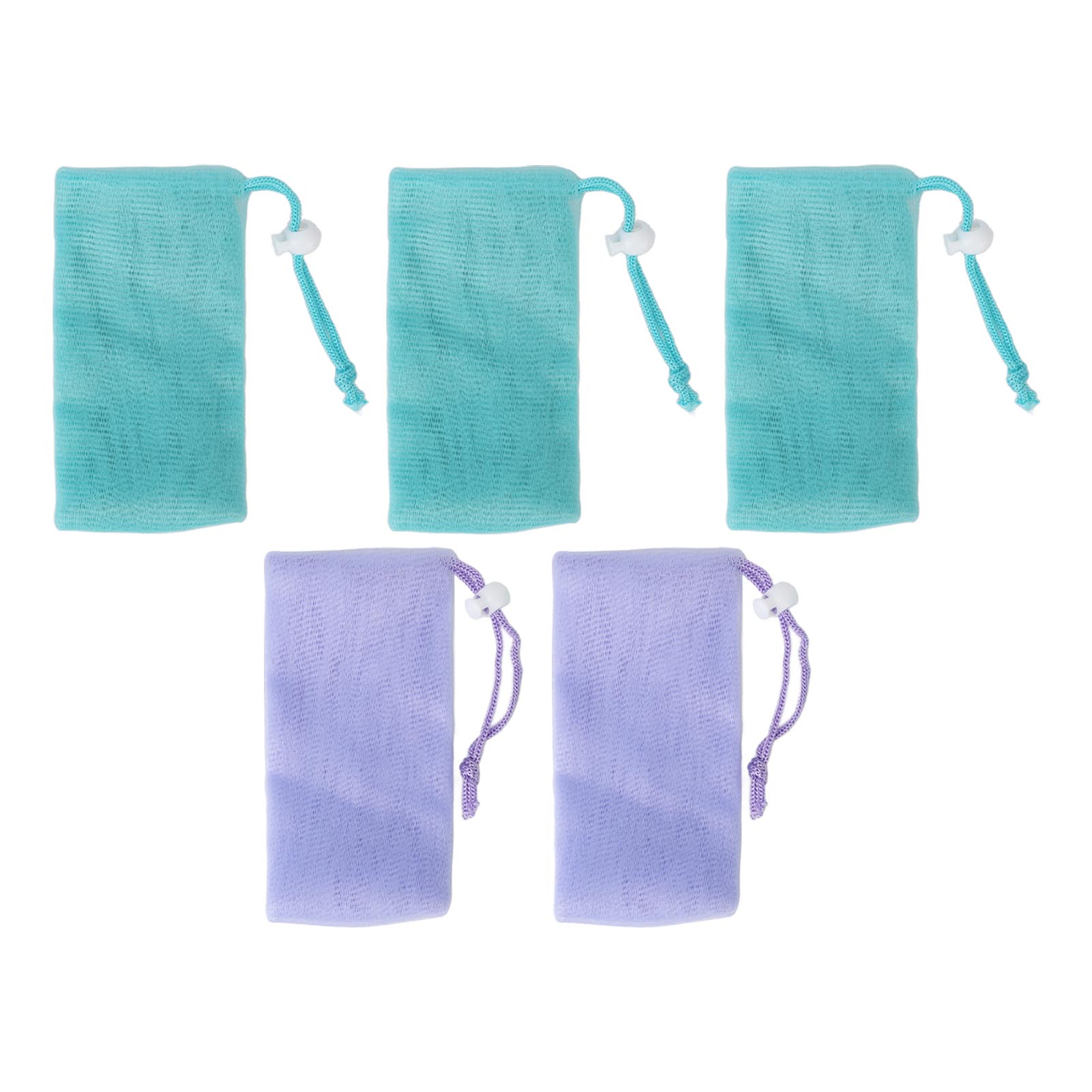 

5шт сетчатый мешочек для мыла быстросохнущий высокоэффективный мыльный пенящийся сетчатый для душа, тела, очищения лица